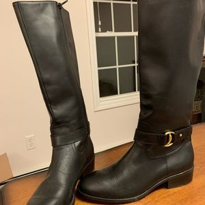 Lauren Ralph Lauren black leather boots size 10